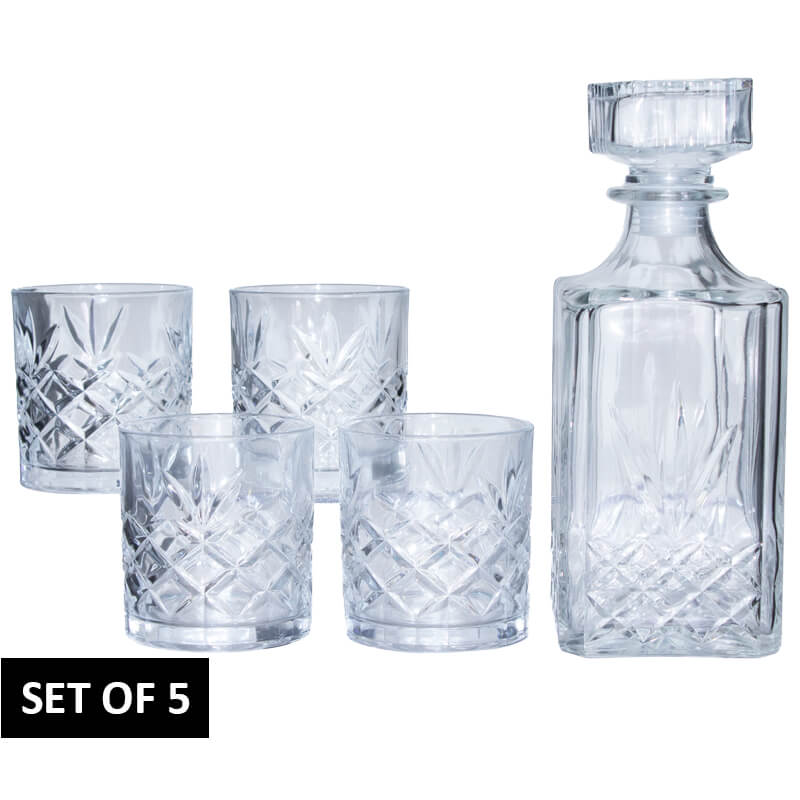 5Pc Whisky Set (Decanter+4Glasses